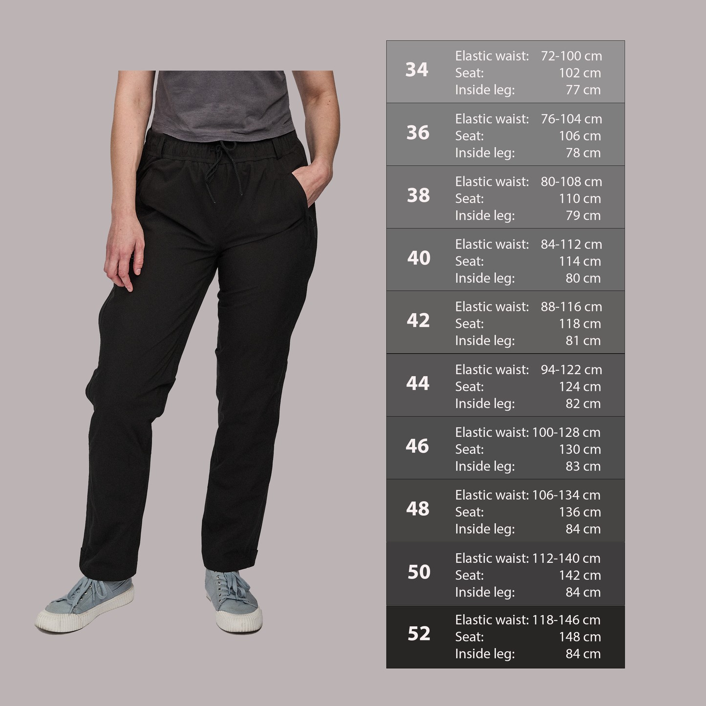 Cologne Rain Pants Women Black